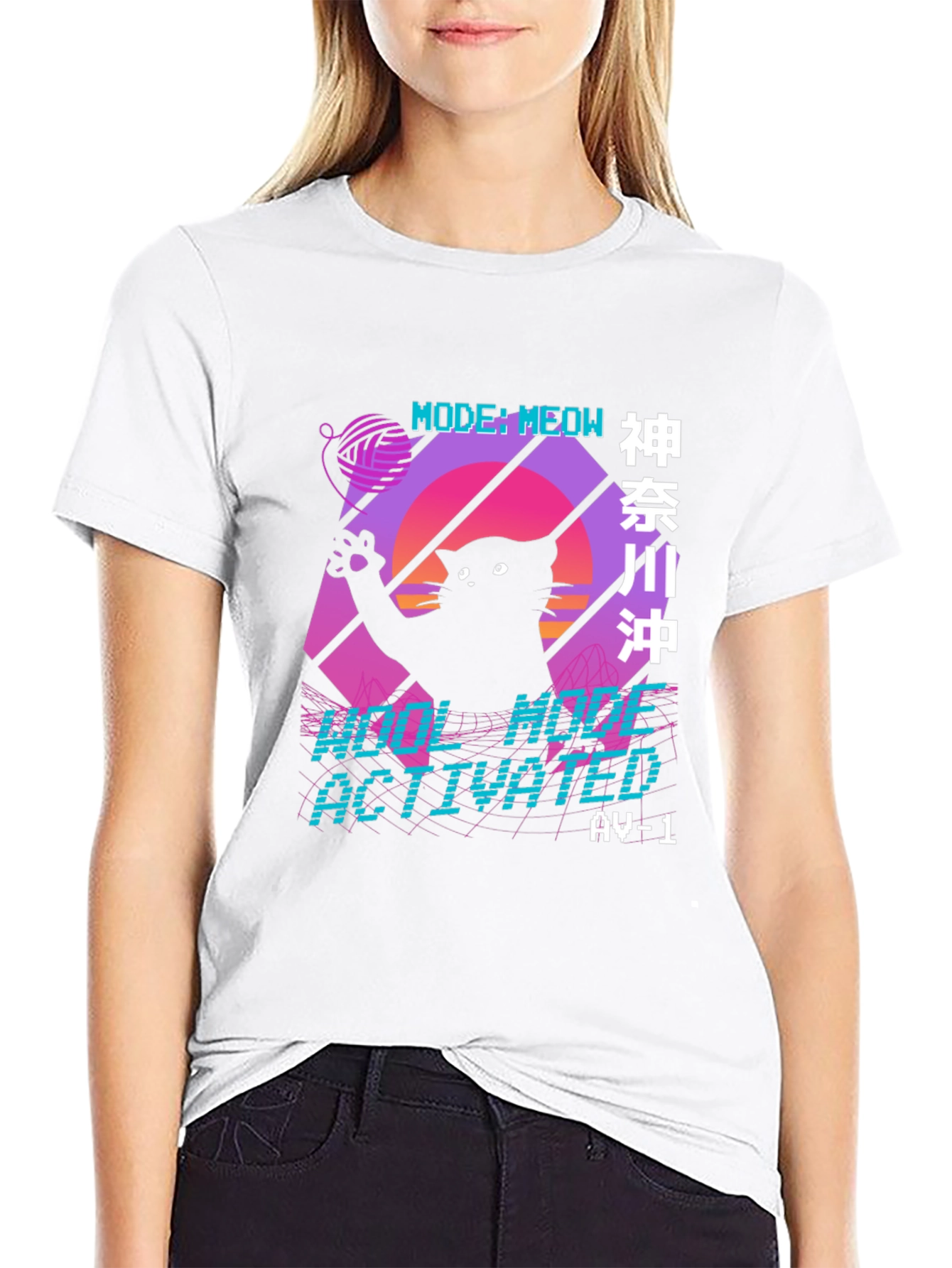 Retro Cat Meow Mode Activated T-Shirt