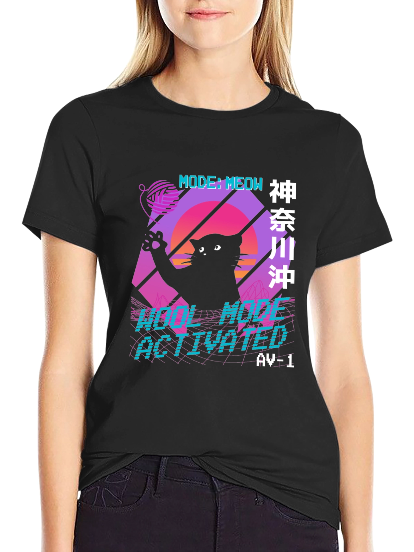 Retro Cat Meow Mode Activated T-Shirt