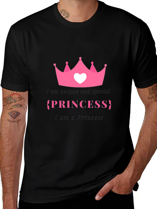Unique Princess Graphic Tee - Black