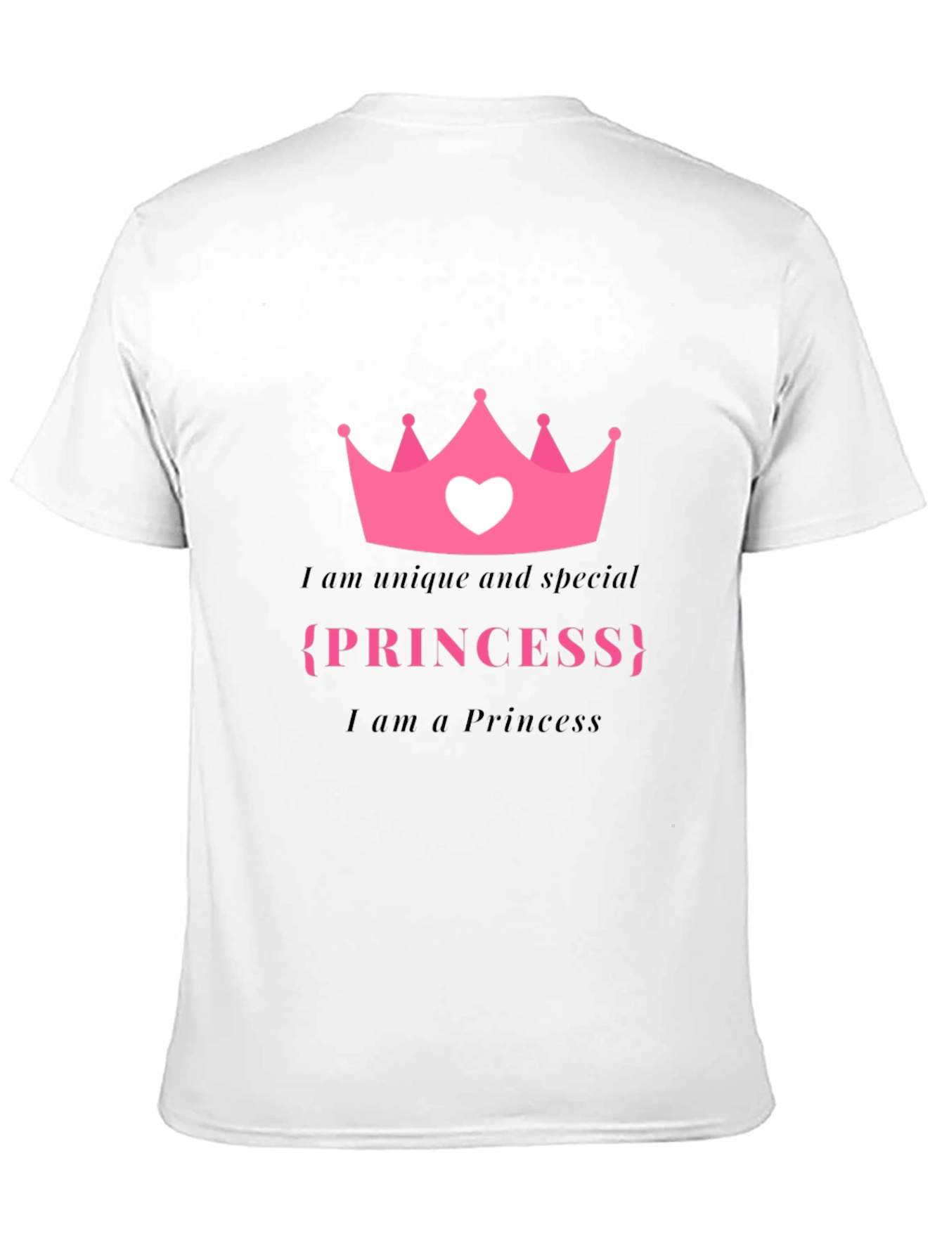 Unique Princess Graphic Tee - Black