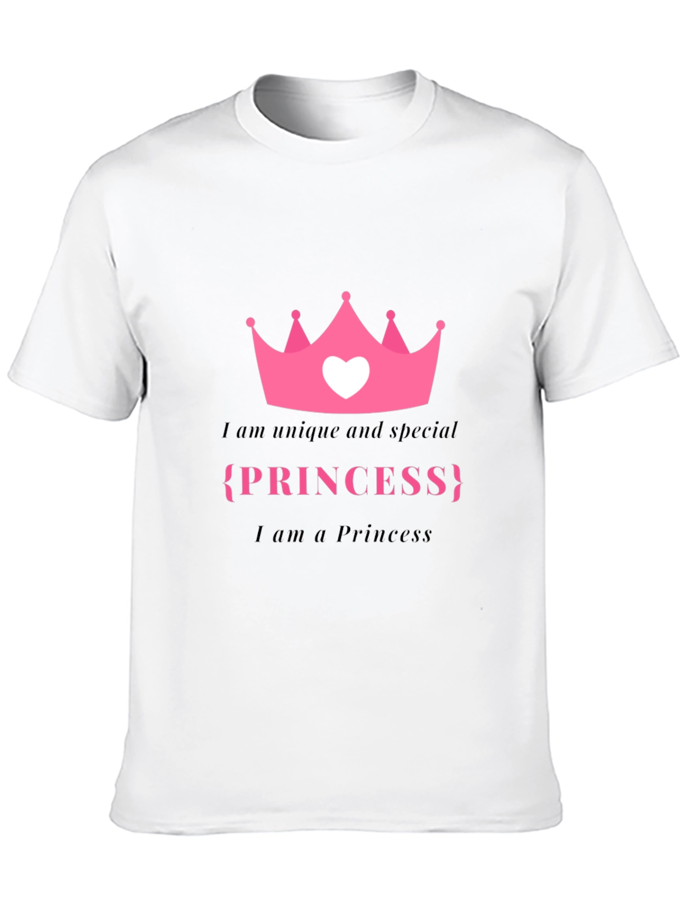 Unique Princess Graphic Tee - Black