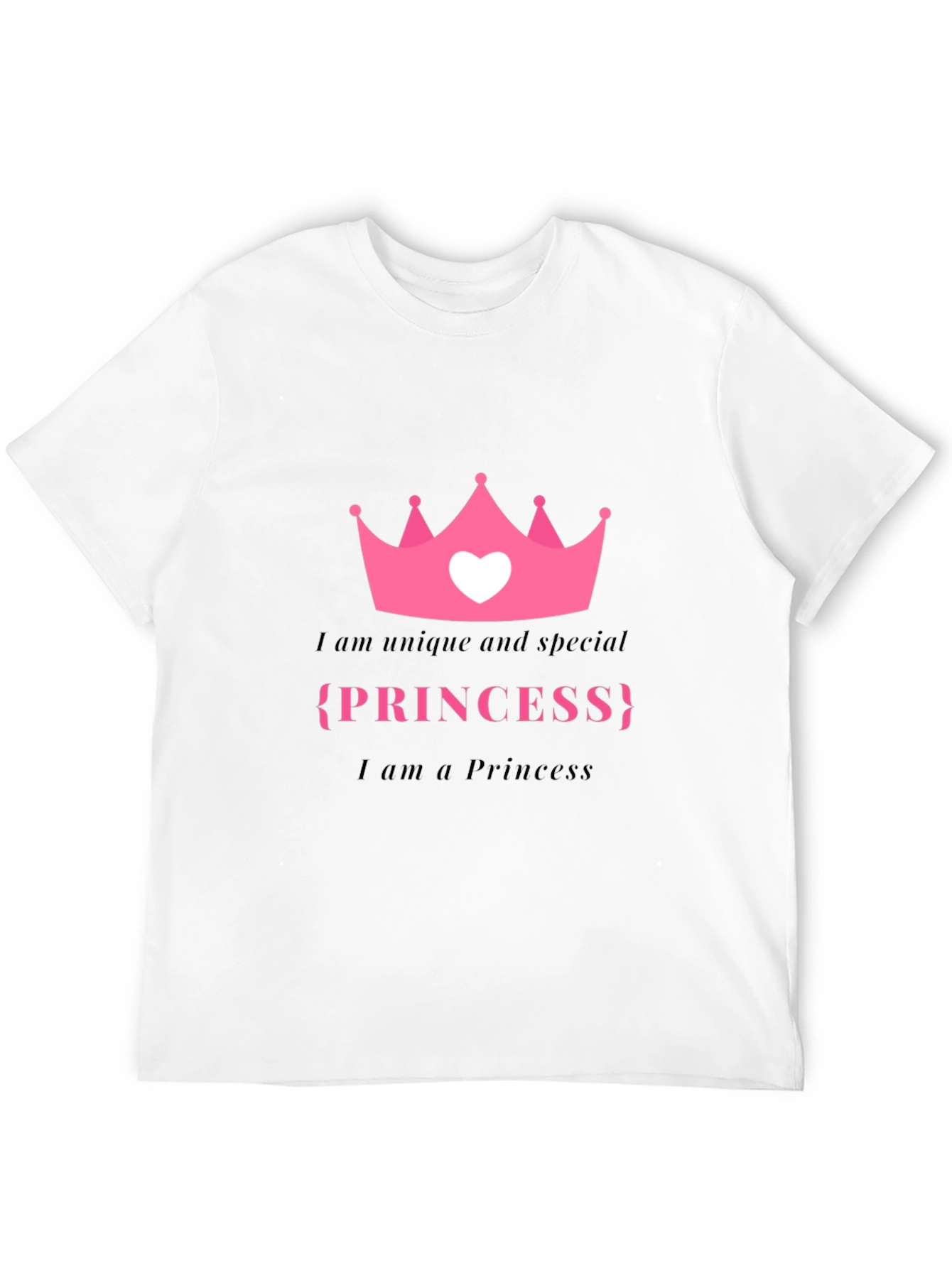 Unique Princess Graphic Tee - Black