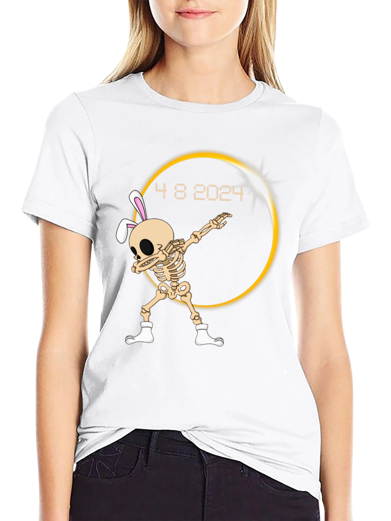 Eclipse 2024 Dab Skeleton T-Shirt