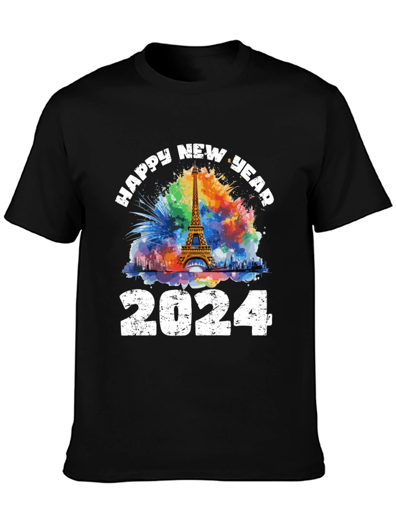 Happy New Year 2024 Eiffel Tower T-Shirt
