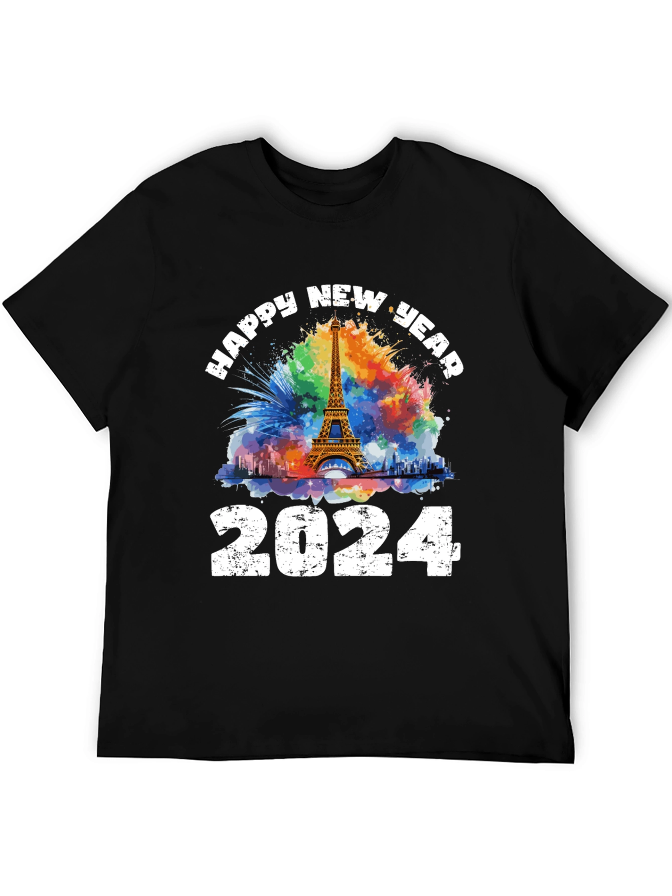 Happy New Year 2024 Eiffel Tower T-Shirt