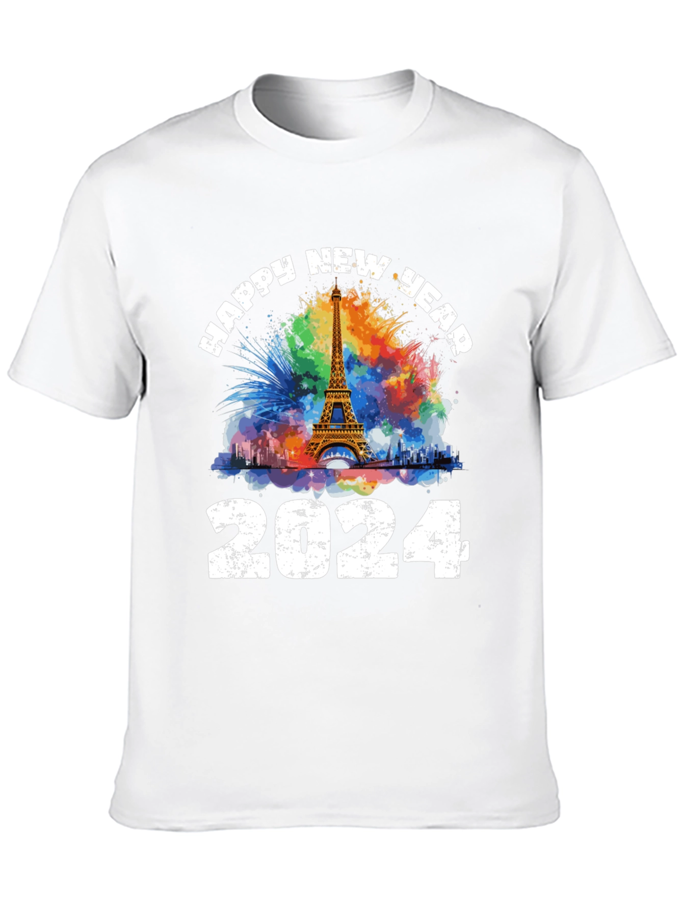Happy New Year 2024 Eiffel Tower T-Shirt