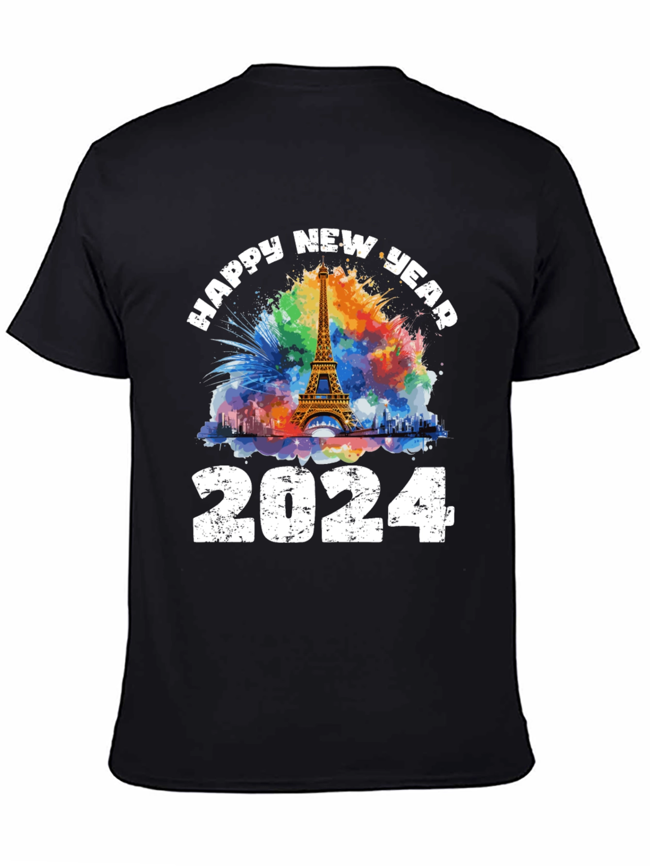 Happy New Year 2024 Eiffel Tower T-Shirt