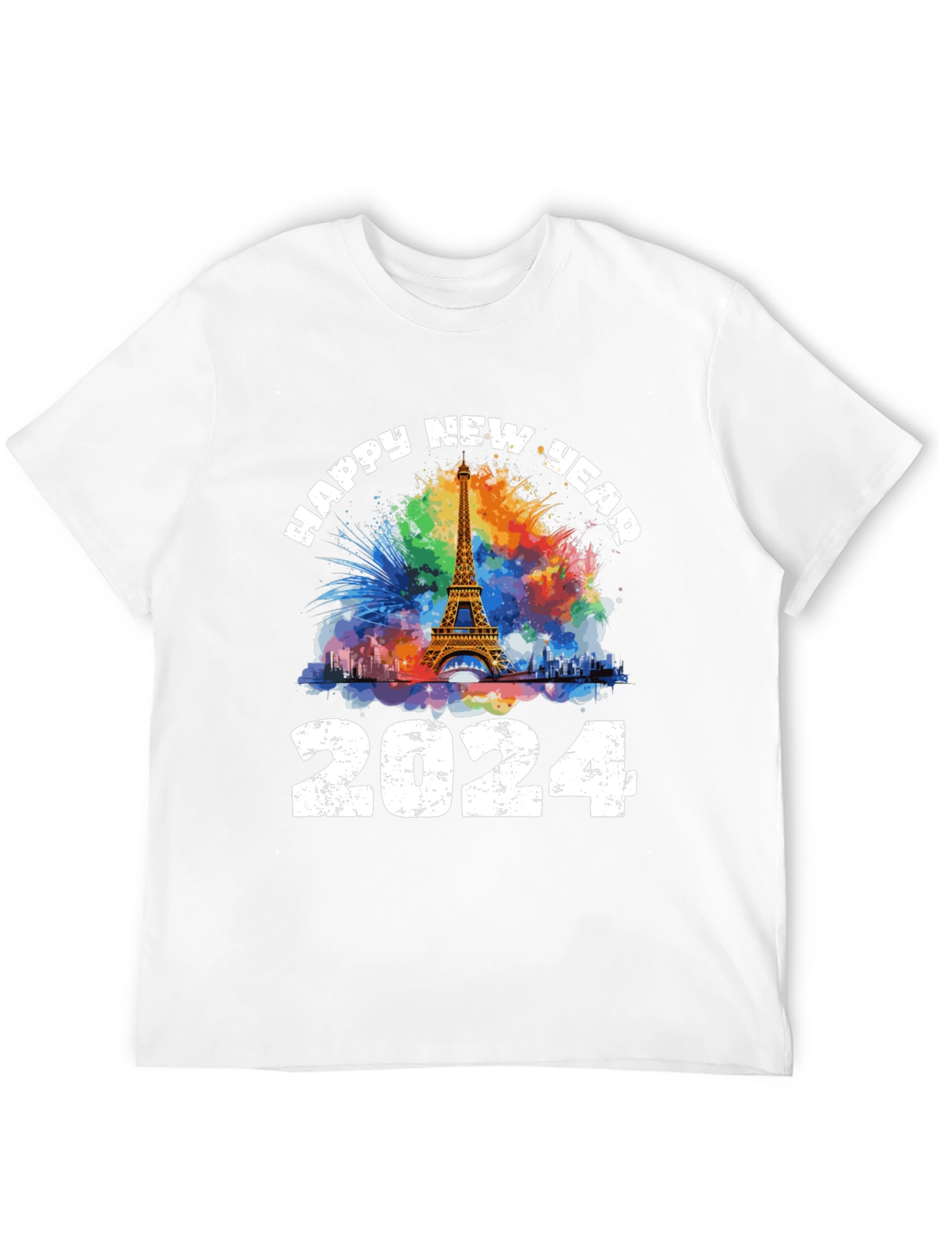 Happy New Year 2024 Eiffel Tower T-Shirt
