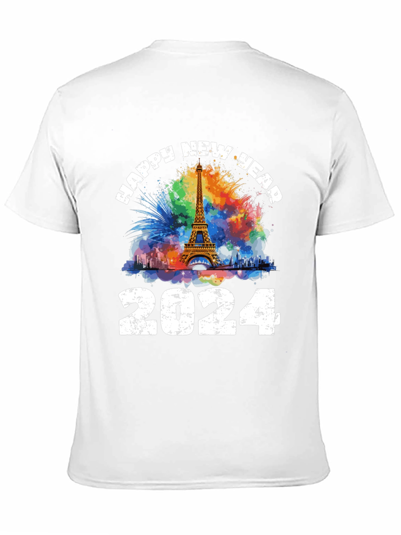 Happy New Year 2024 Eiffel Tower T-Shirt