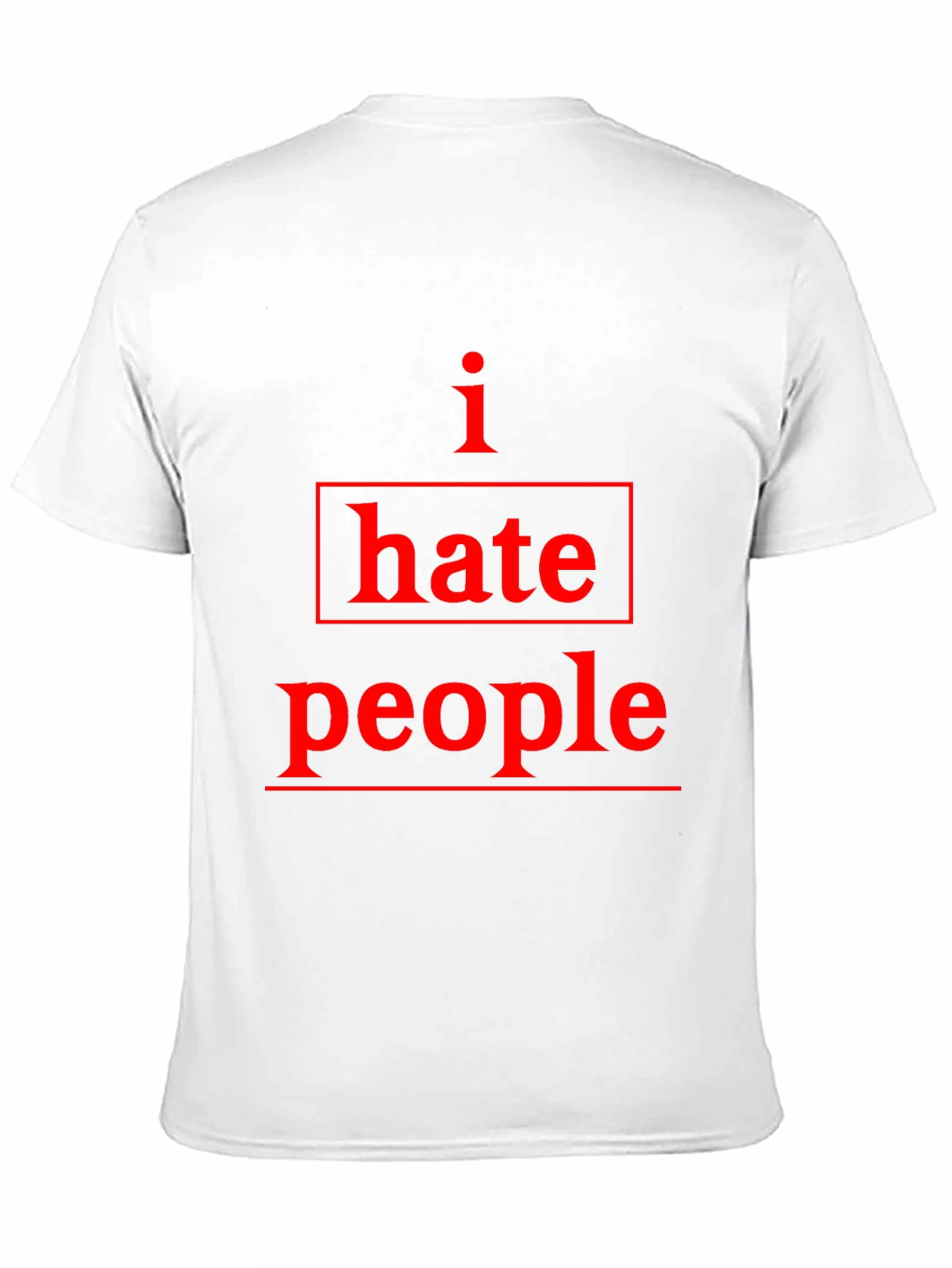 I Hate People Graphic Tee - Black Cotton T-Shirt