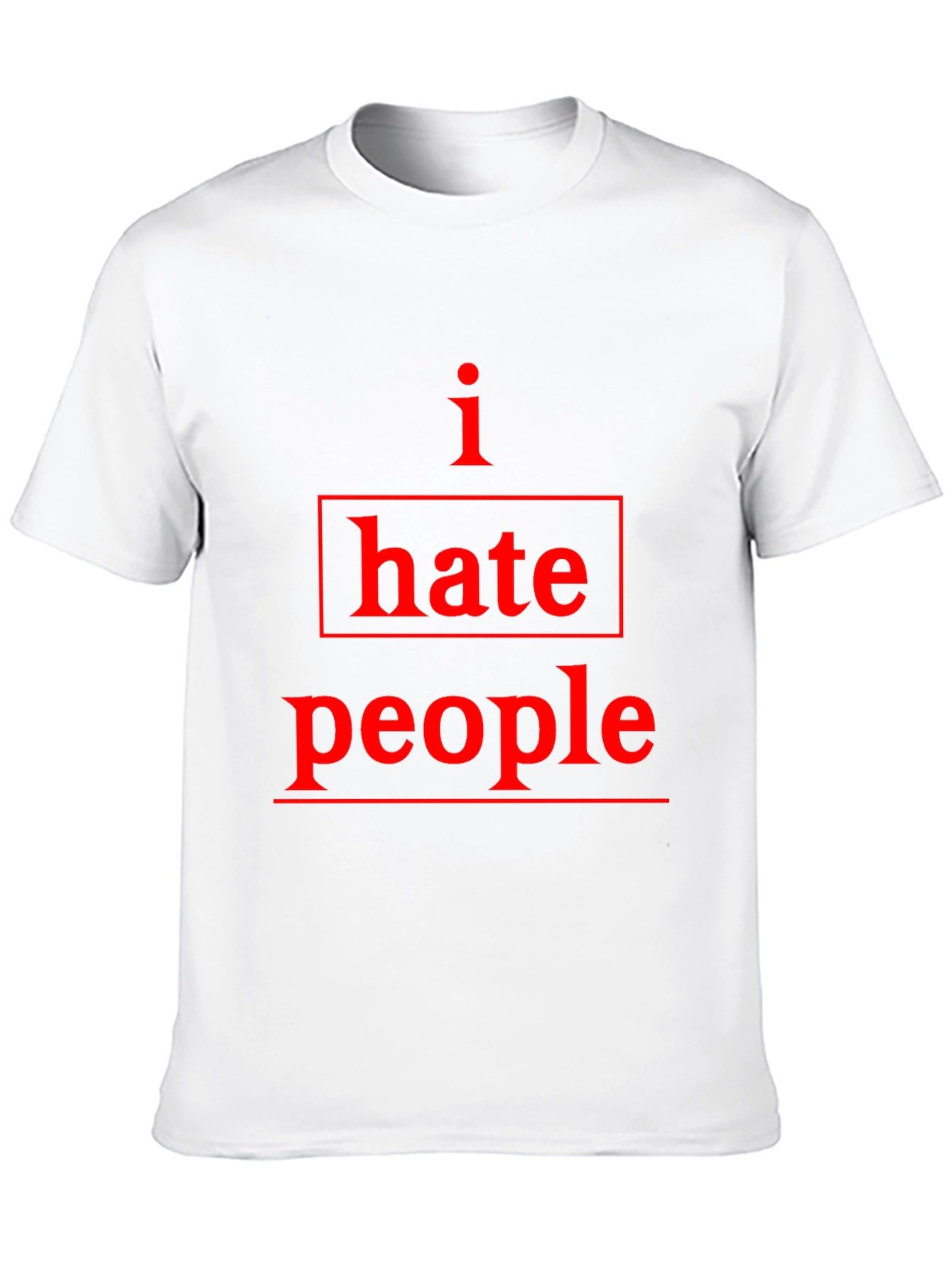 I Hate People Graphic Tee - Black Cotton T-Shirt