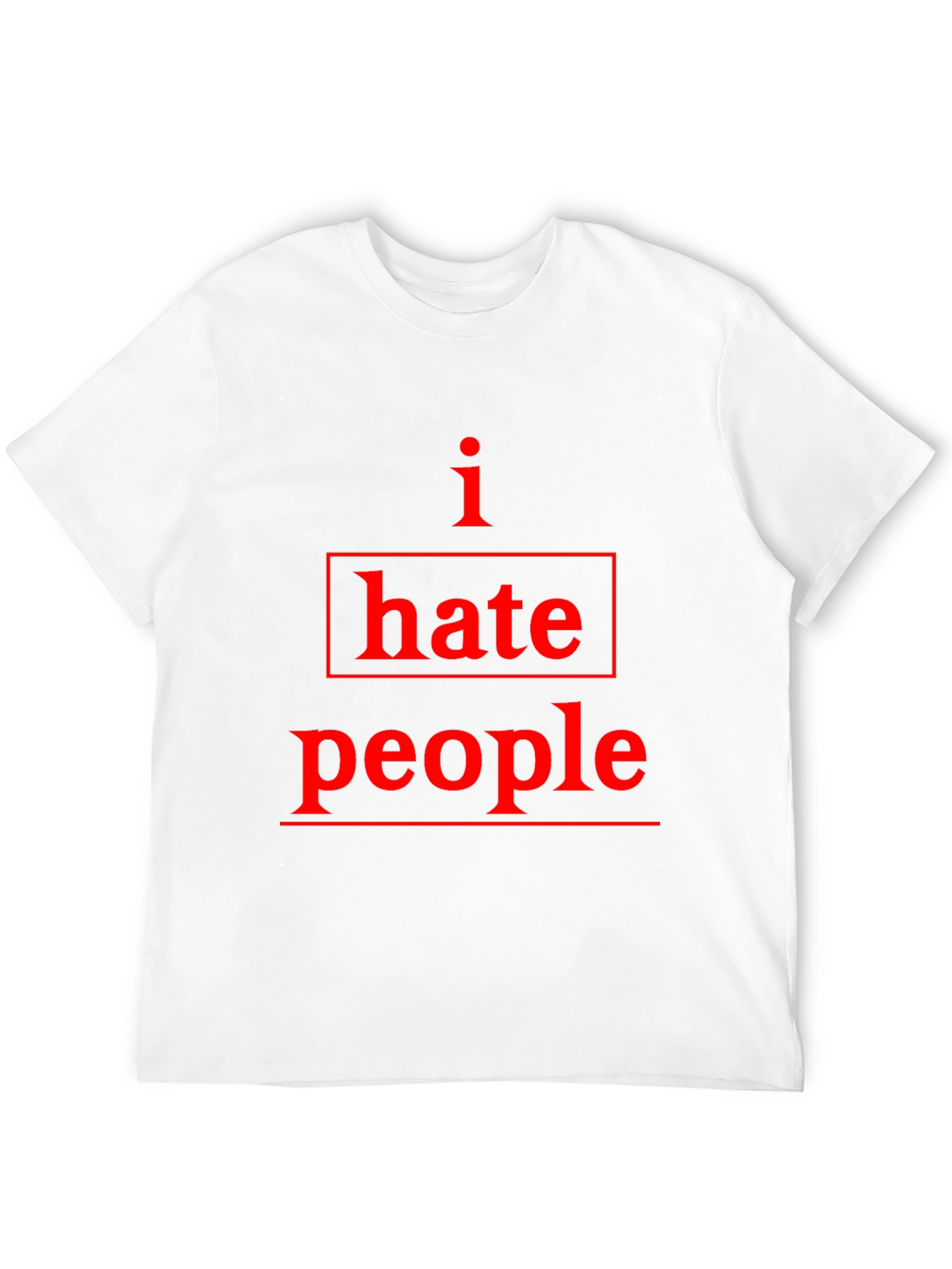 I Hate People Graphic Tee - Black Cotton T-Shirt