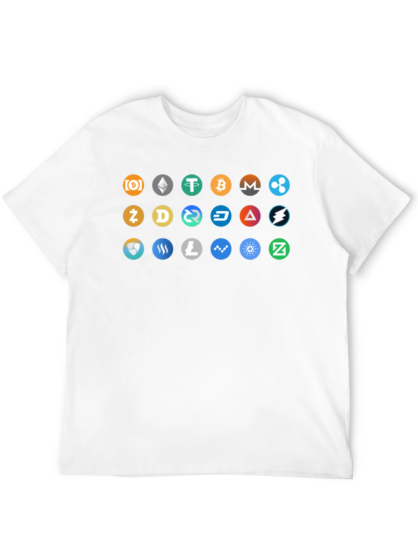 Crypto Currency Icons Black T-Shirt