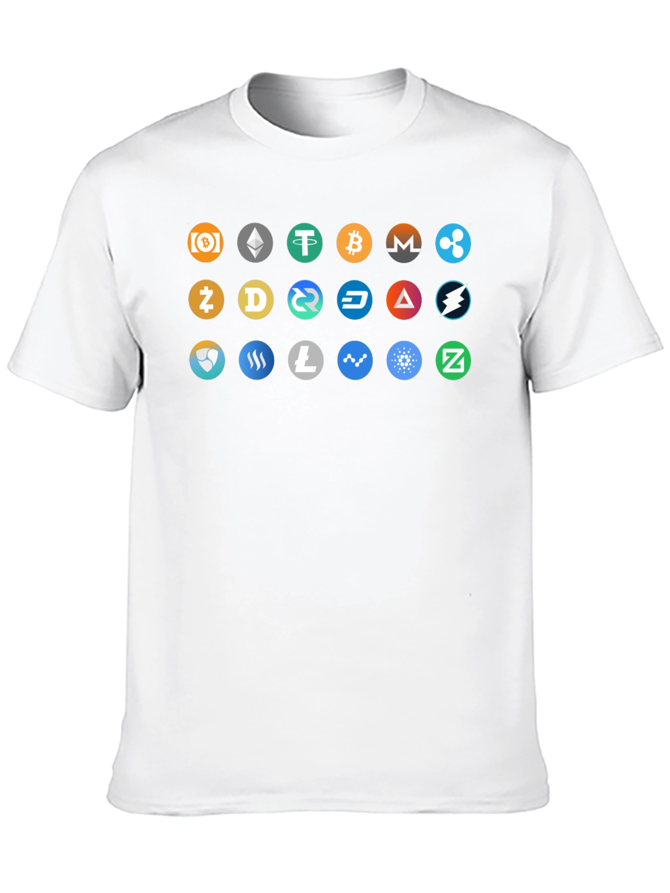 Crypto Currency Icons Black T-Shirt