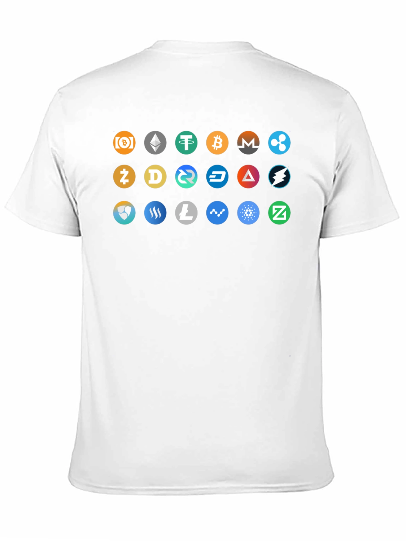 Crypto Currency Icons Black T-Shirt