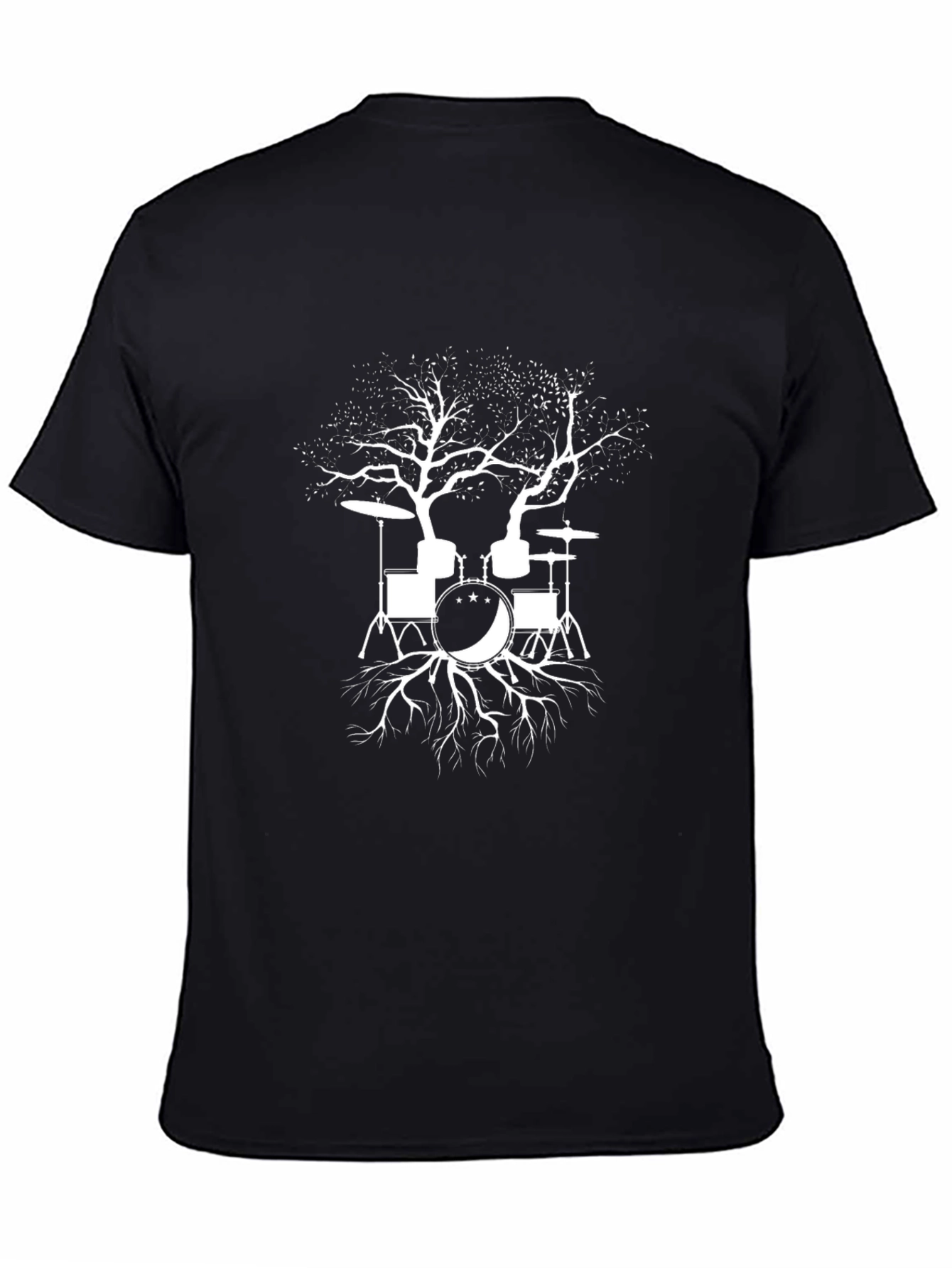 Drum Set Tree Graphic Tee - Music Lover T-Shirt