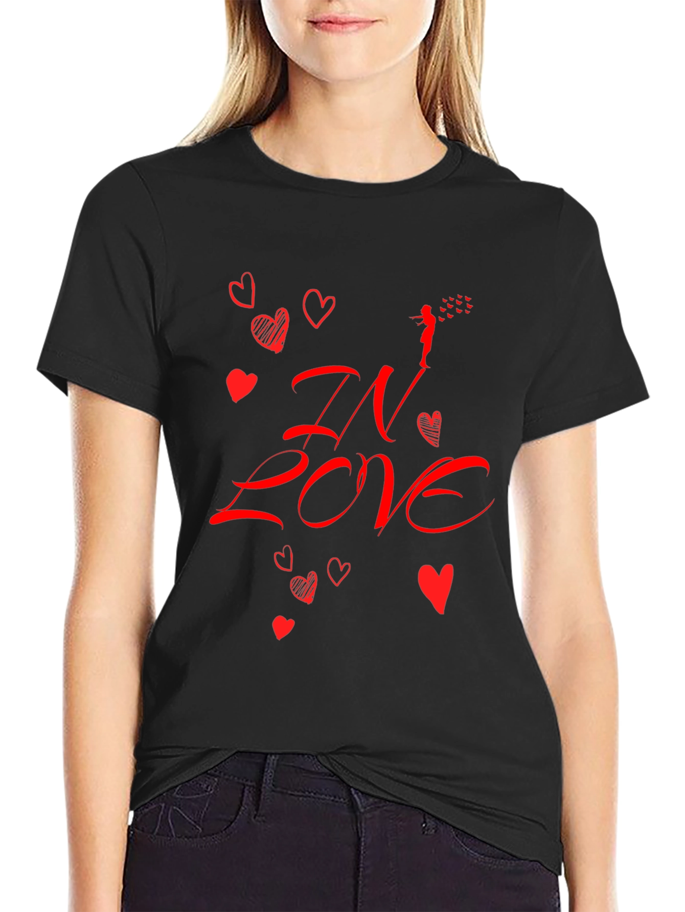 In Love Graphic Tee - Black Casual Shirt