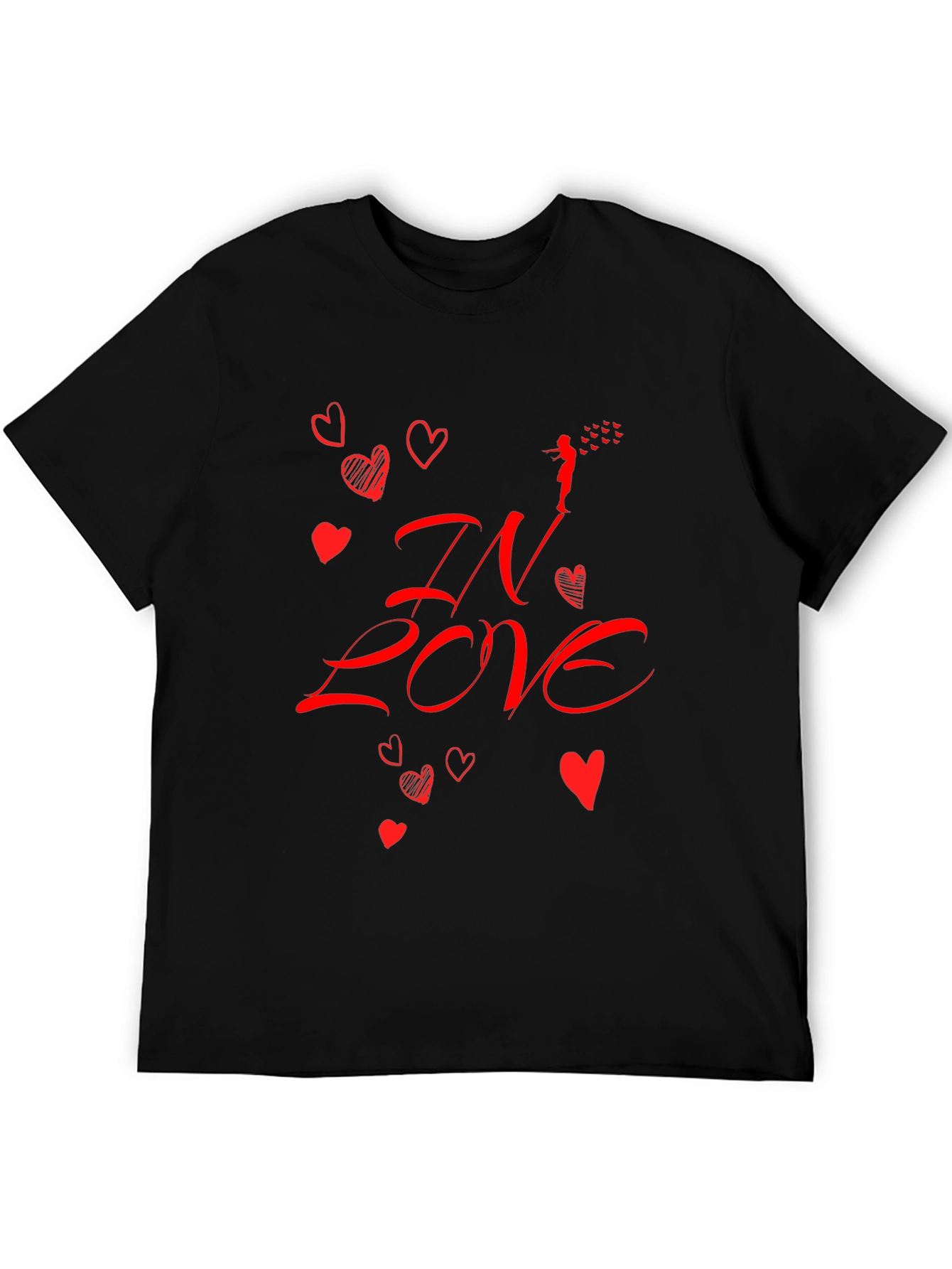 In Love Graphic Tee - Black Casual Shirt