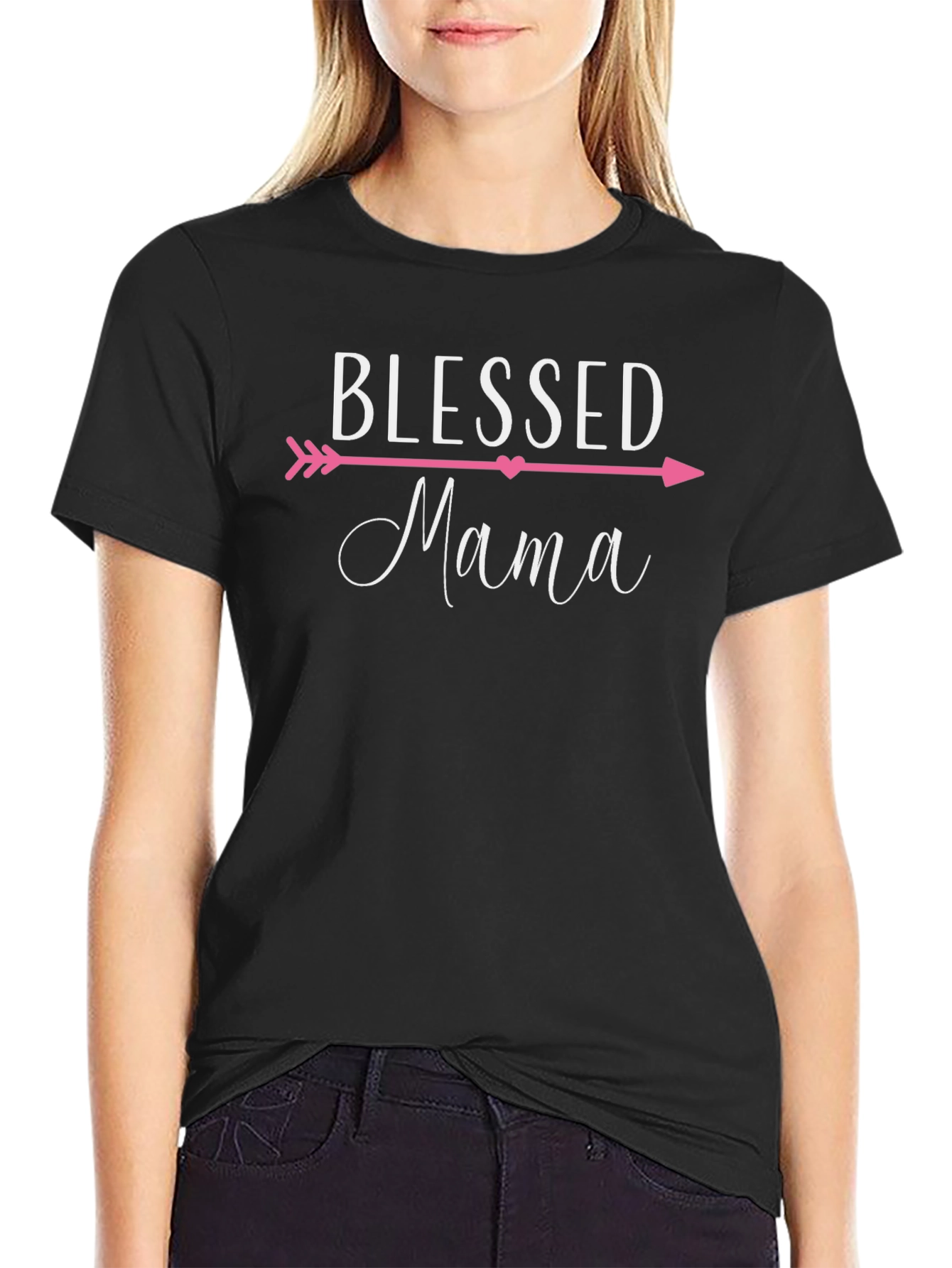 Blessed Mama Graphic T-Shirt - Cute Mom Tee