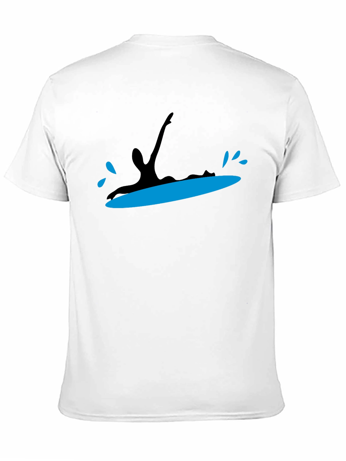 Surfing Silhouette Black T-Shirt