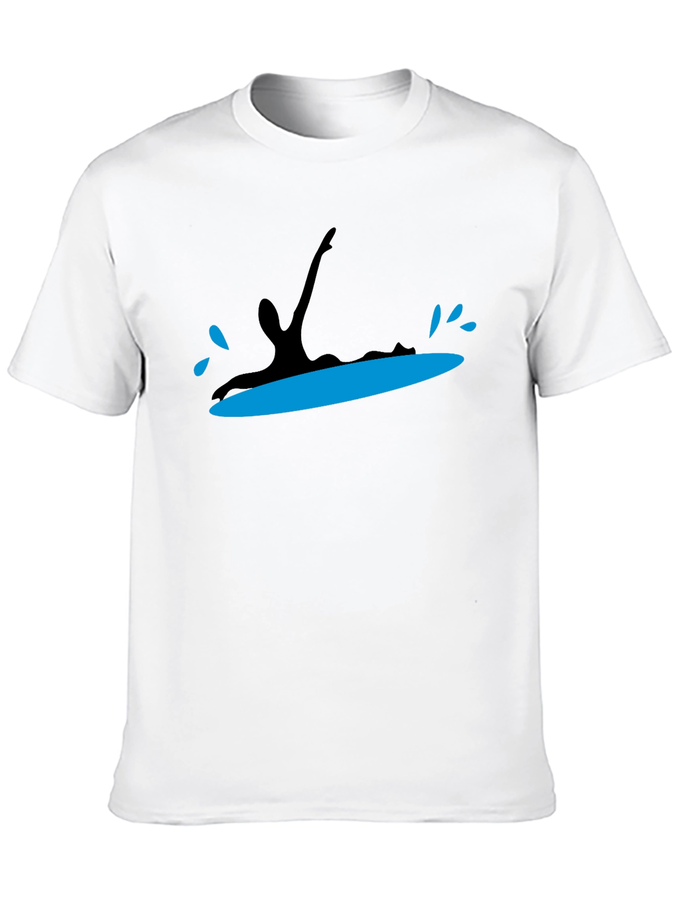 Surfing Silhouette Black T-Shirt