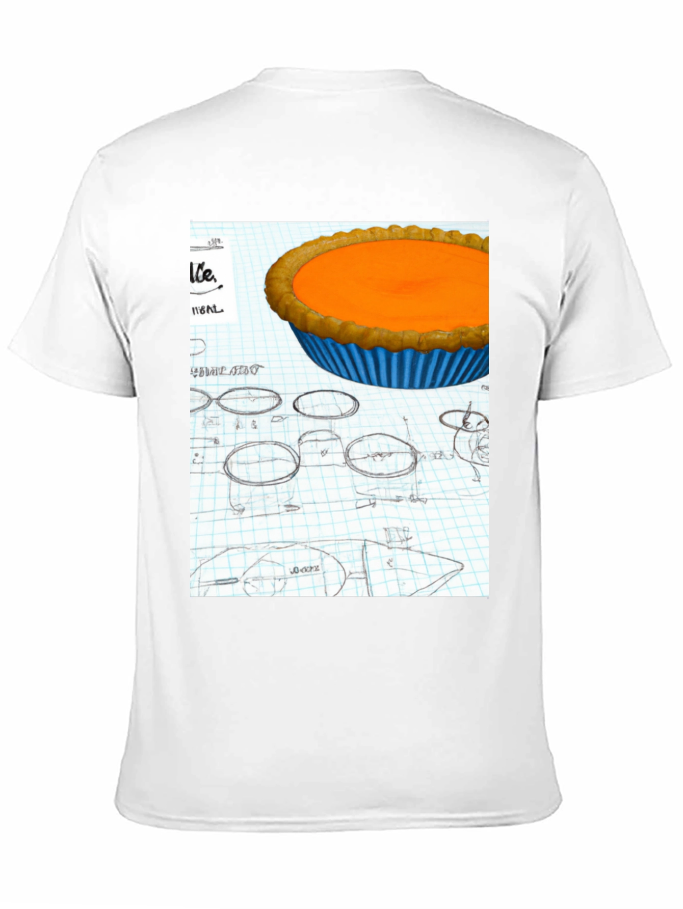 Pumpkin Pie Blueprint Black T-Shirt