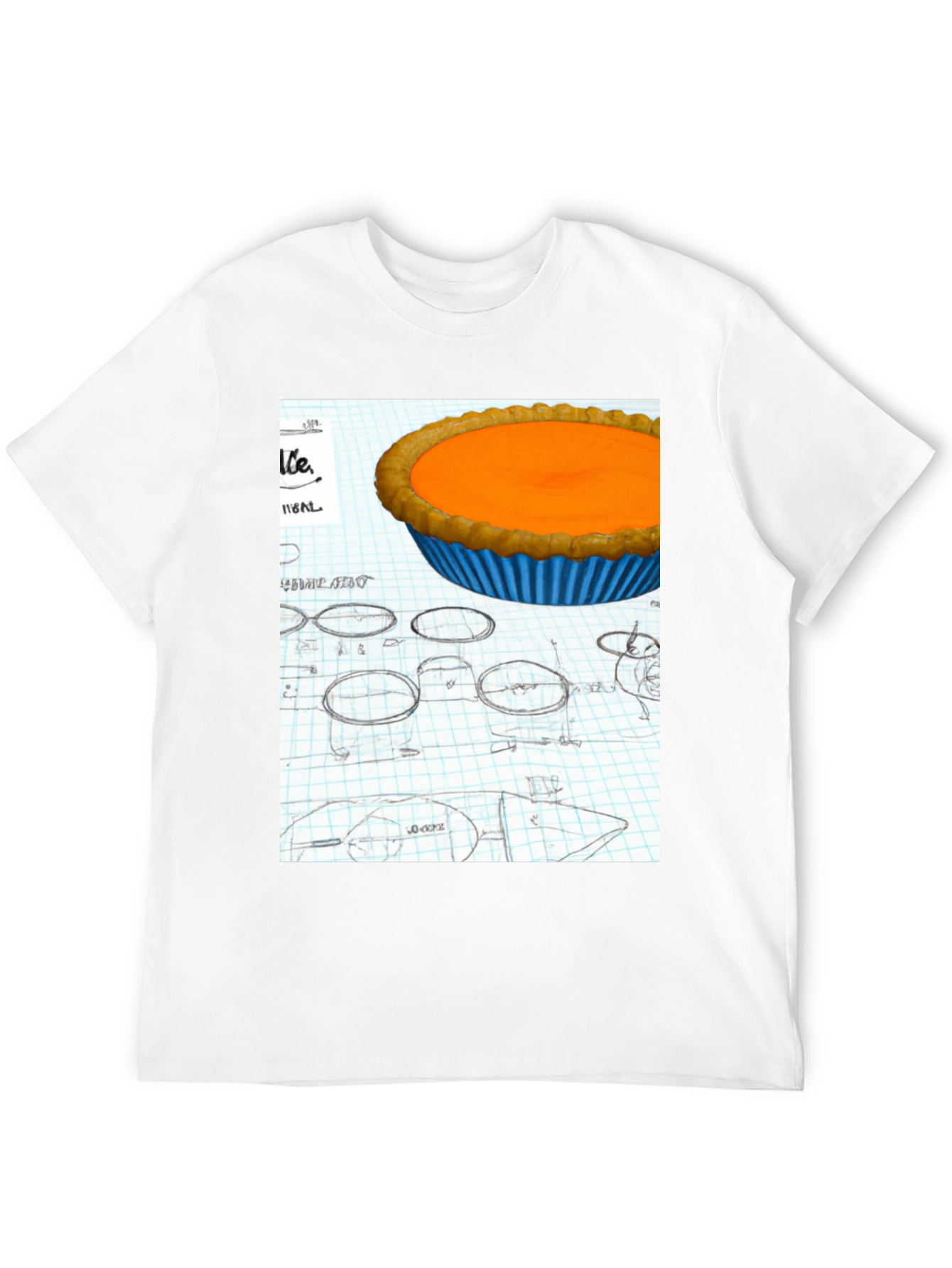 Pumpkin Pie Blueprint Black T-Shirt
