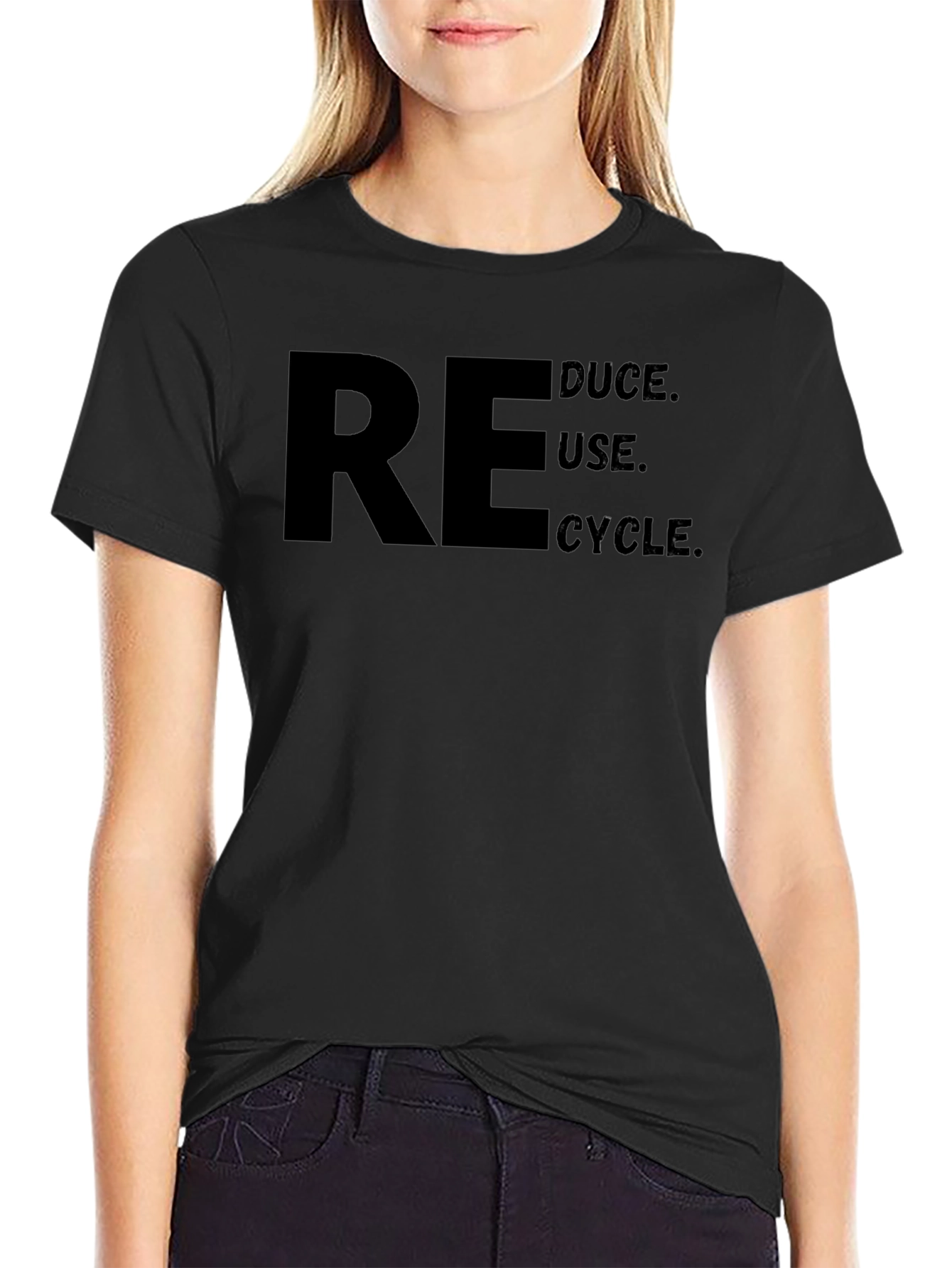 Reduce Reuse Recycle T-Shirt - Black Graphic Tee