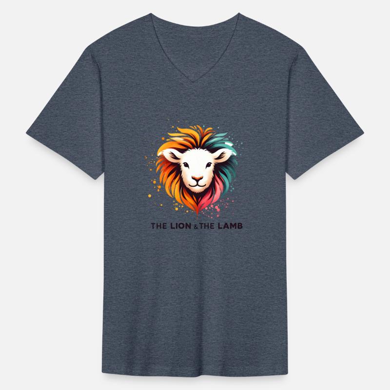 The Lion And The Lamb Abstract Art Design