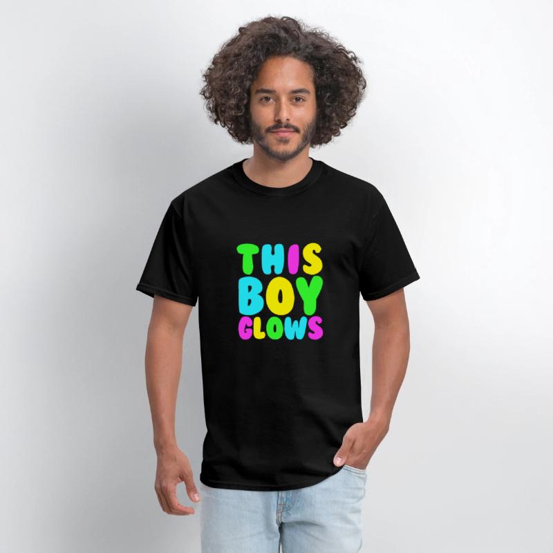 This Boy Glows Men's 80s Disco Boys Glow Day