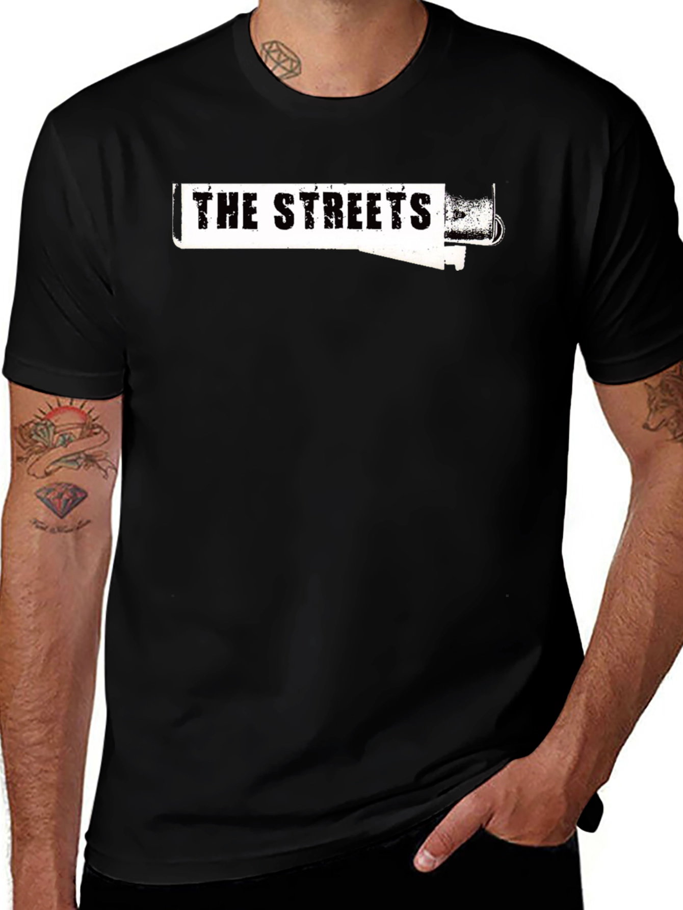The Streets Graphic Print Black T-Shirt