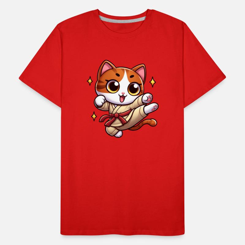 Tiny Kitten with Red Belt and Stars