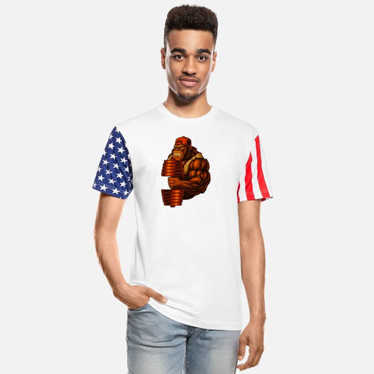 Tough Gorilla with Stack of Blocks