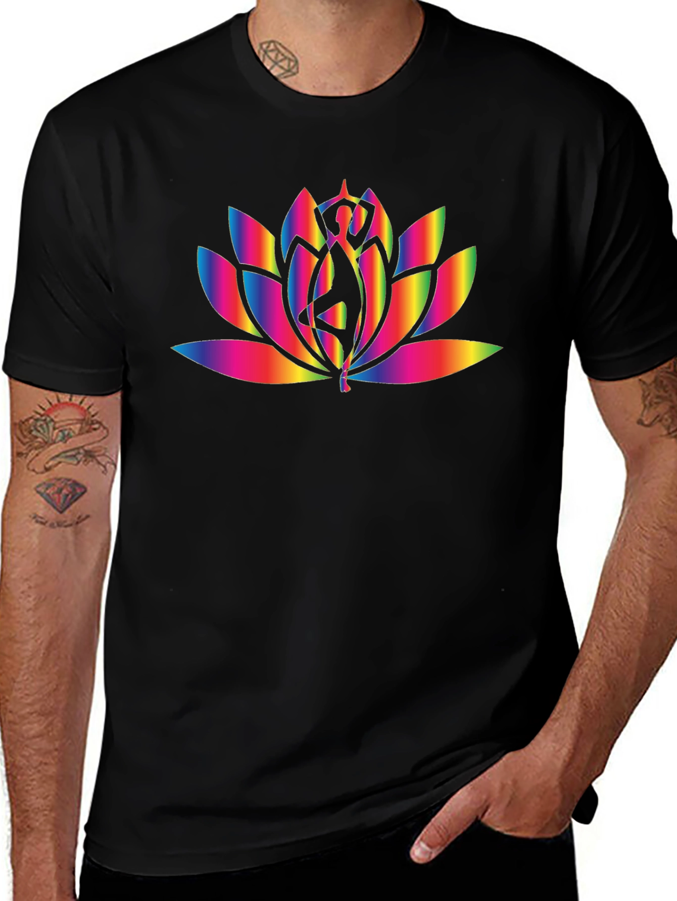 Rainbow Yoga Lotus T-Shirt