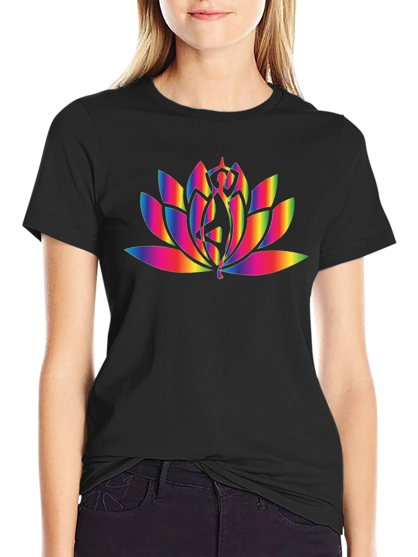 Rainbow Yoga Lotus T-Shirt