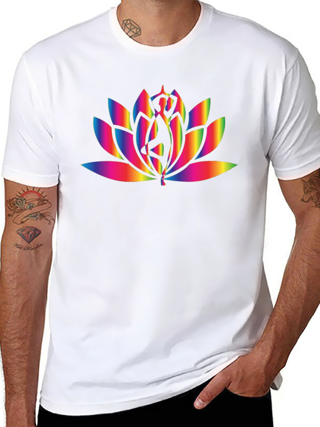 Rainbow Yoga Lotus T-Shirt