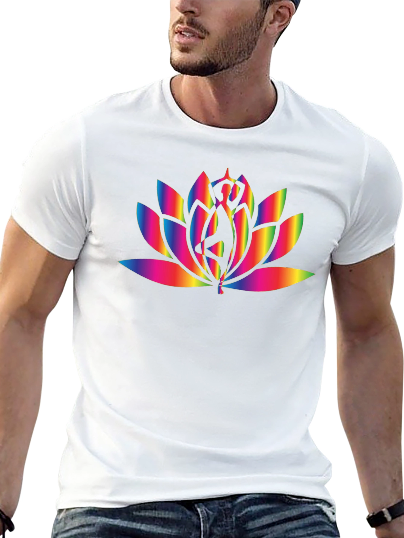 Rainbow Yoga Lotus T-Shirt