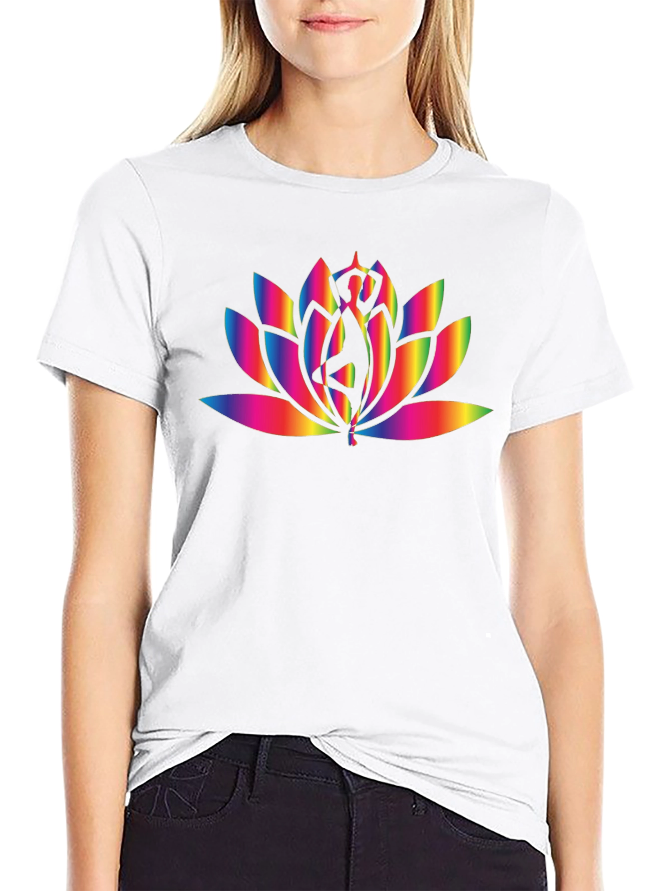 Rainbow Yoga Lotus T-Shirt