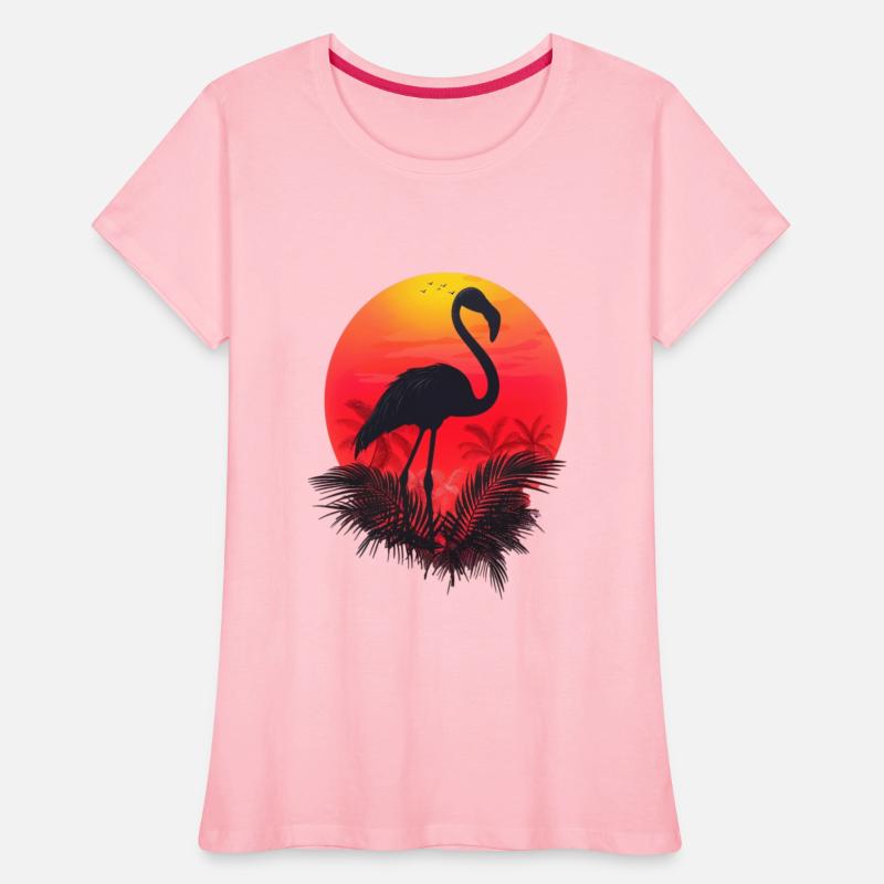 Tropical Sunset Flamingo Silhouette