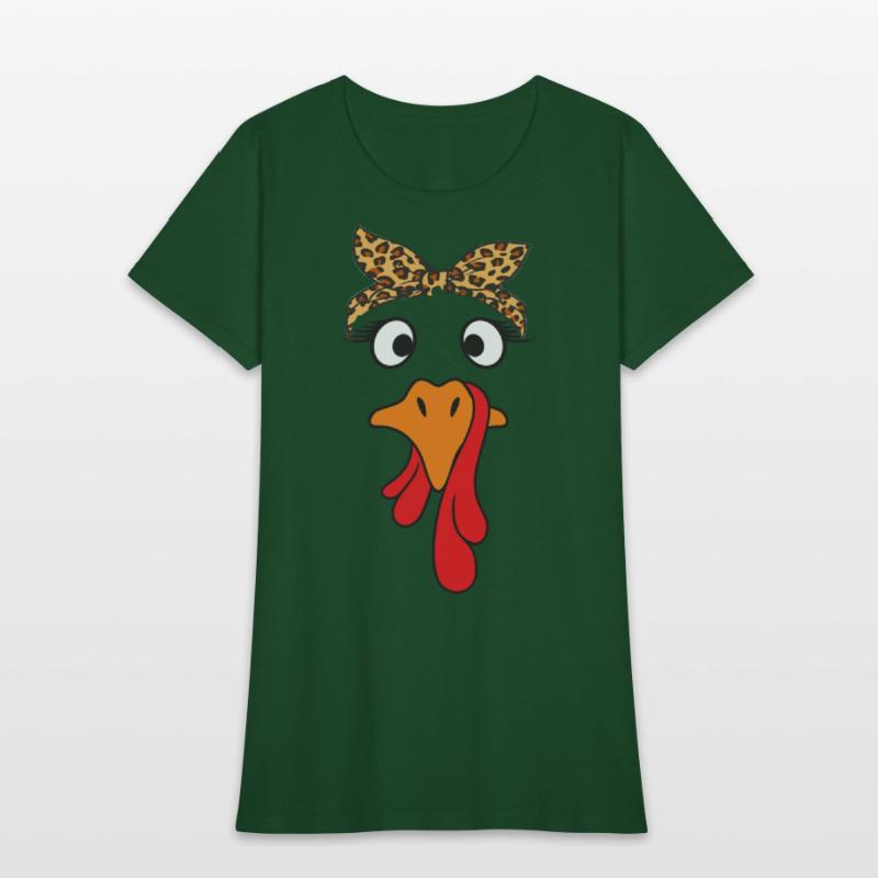 Turkey Face Leopard Headband Womens Thanksgiving