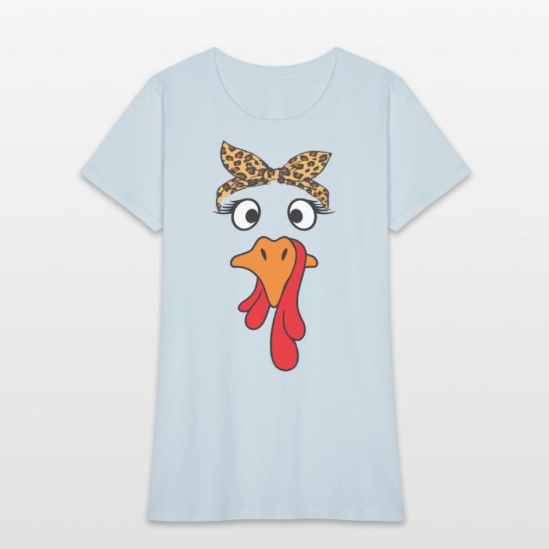 Turkey Face Leopard Headband Womens Thanksgiving