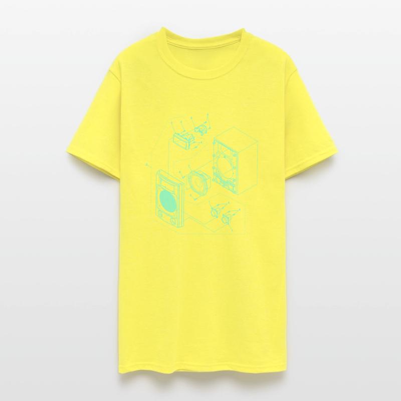 Turquoise Retro HiFi speaker illustration