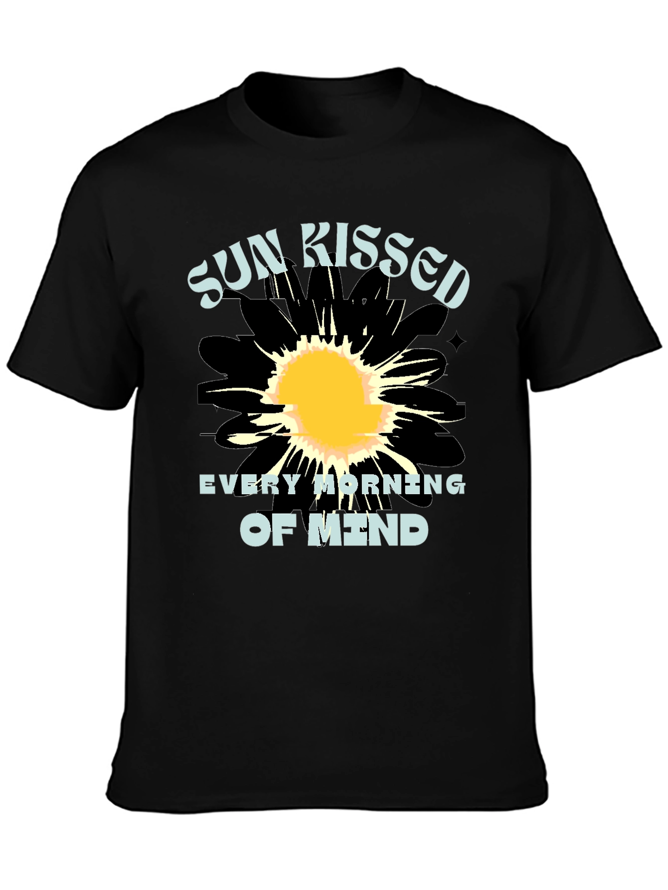 Sun Kissed Mind Black Graphic Tee