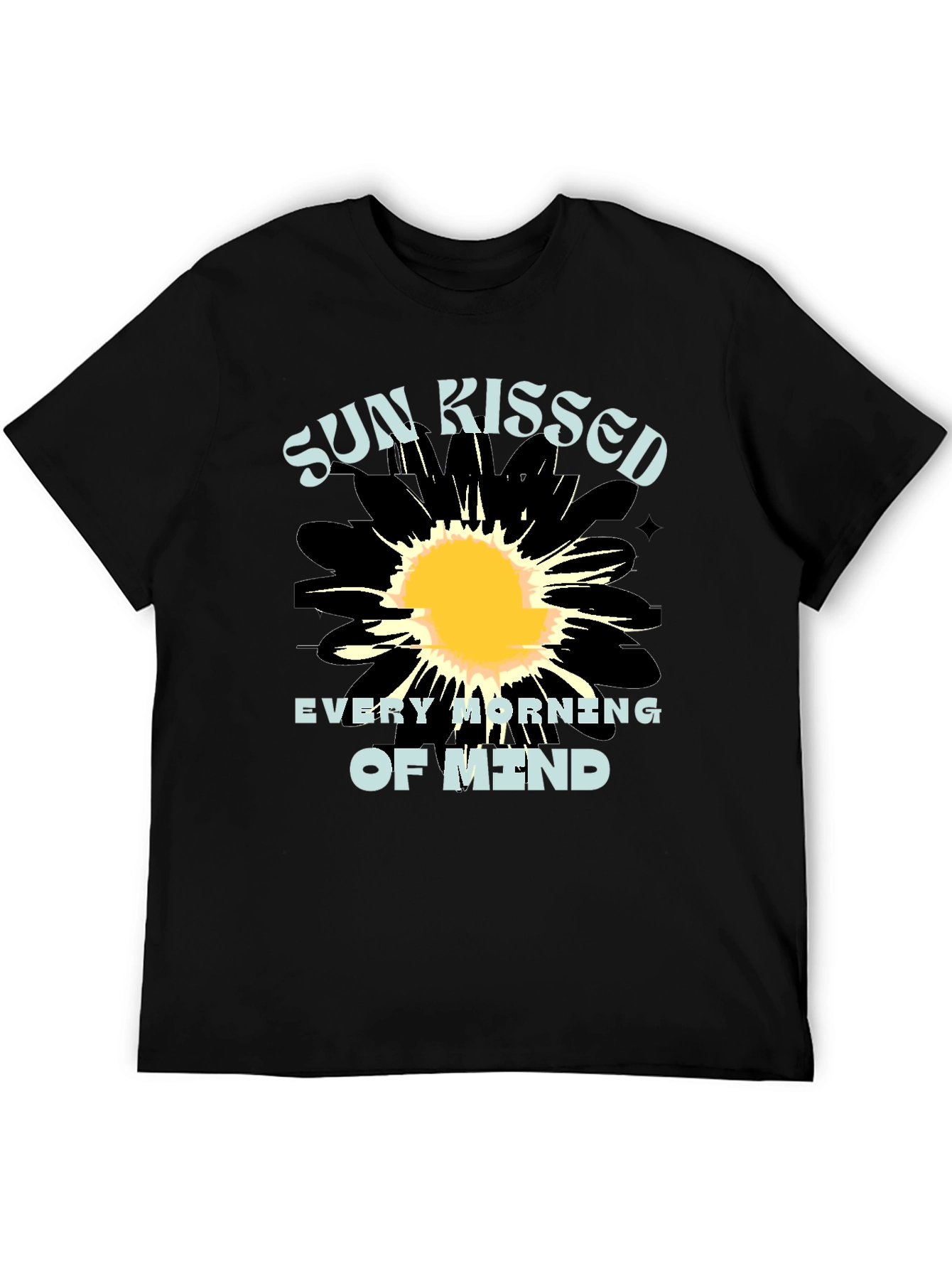 Sun Kissed Mind Black Graphic Tee