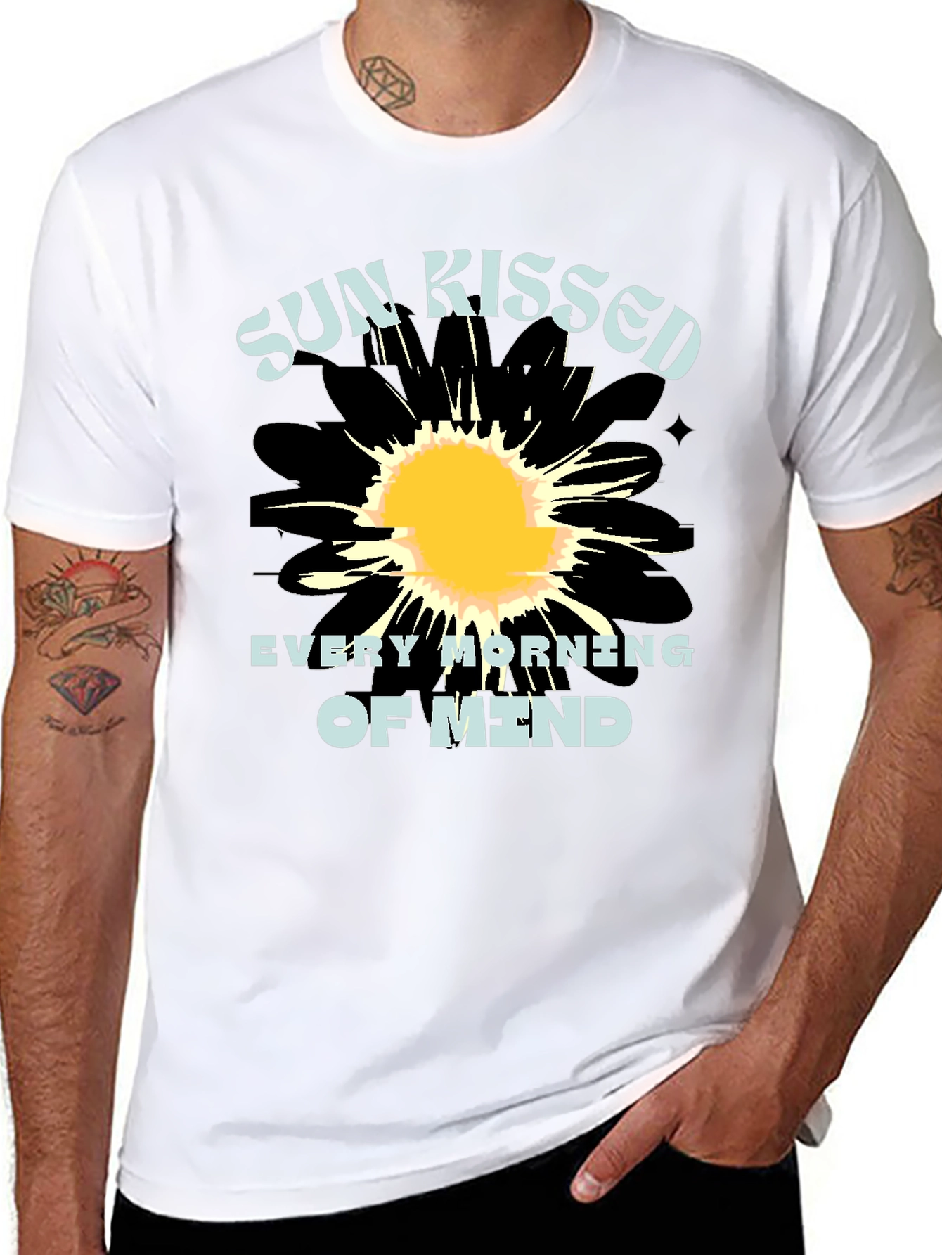 Sun Kissed Mind Black Graphic Tee