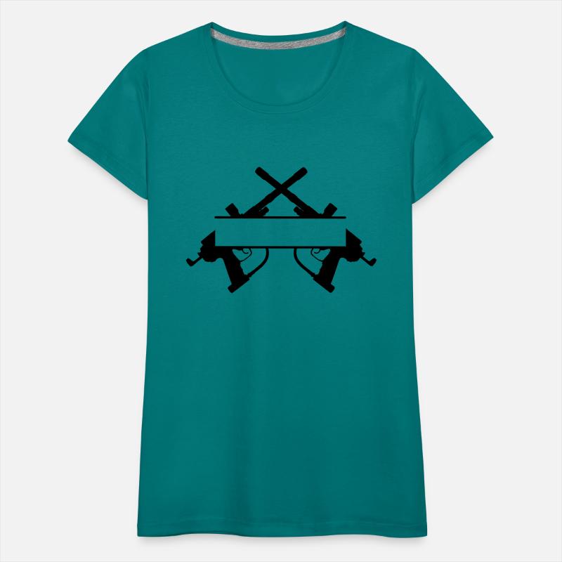 Two crossed paintball guns with bar