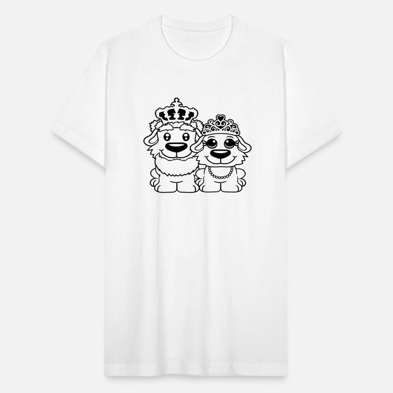 Two Dogs Crown King Queen Ruler 2 Majesty Couple