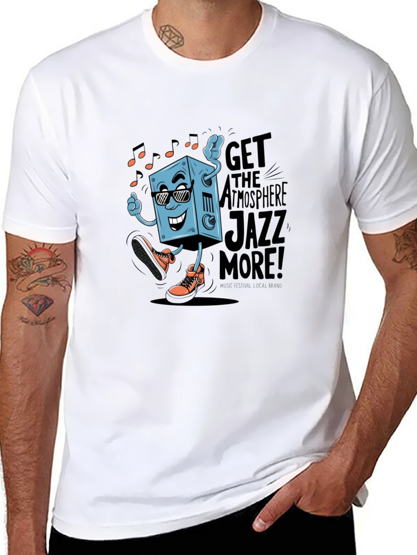 Cool Jazz Graphic Tee - Black Cotton T-Shirt