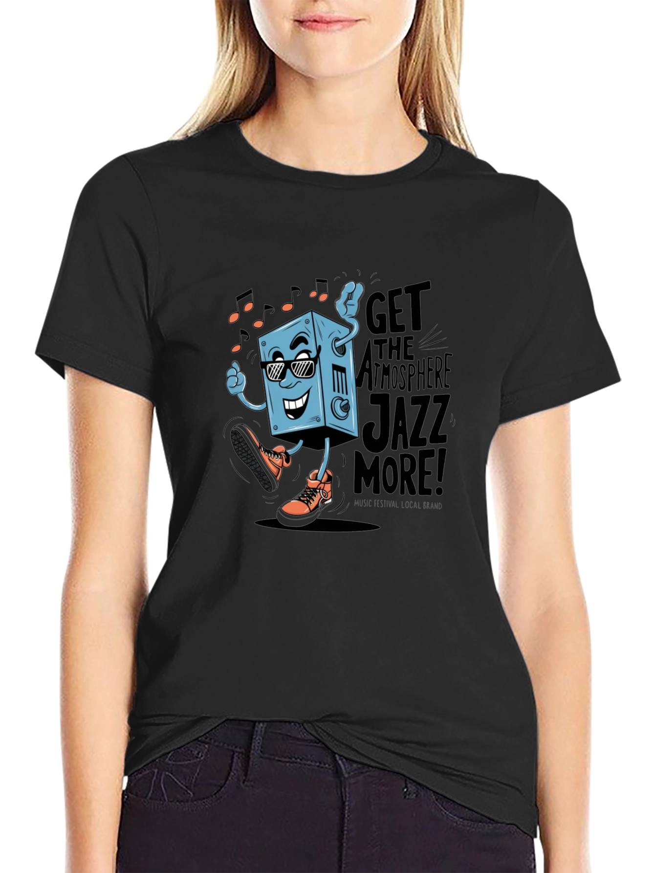 Cool Jazz Graphic Tee - Black Cotton T-Shirt