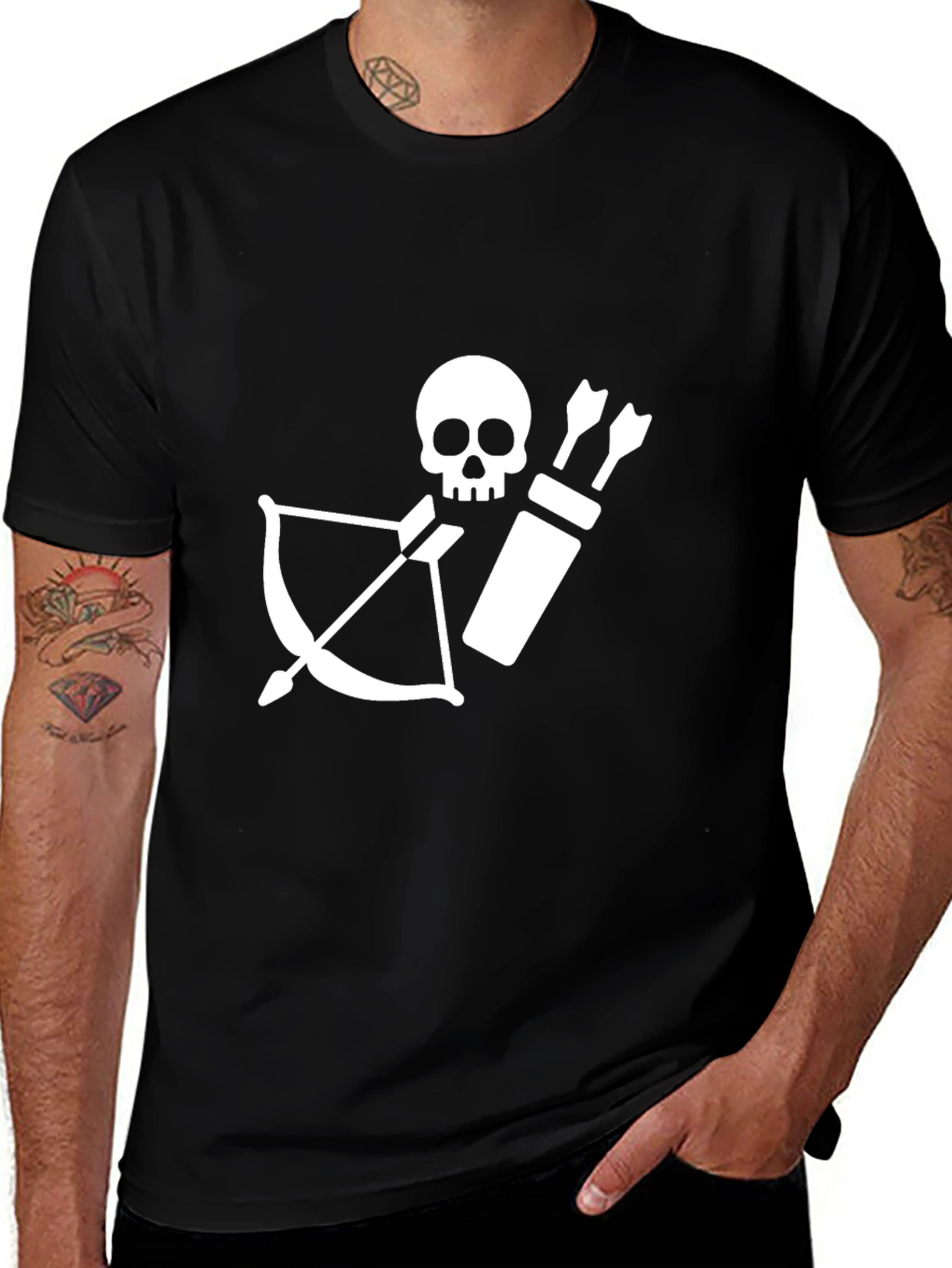 Skull Archer Black T-Shirt
